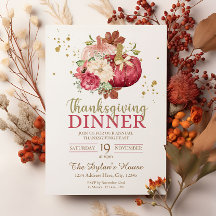 Thanksgiving Dinner Invitation