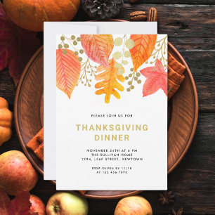 Thanksgiving Dinner Invitation