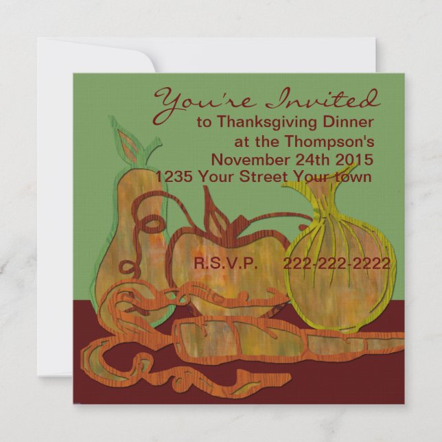 Thanksgiving Dinner Invitation (Front)