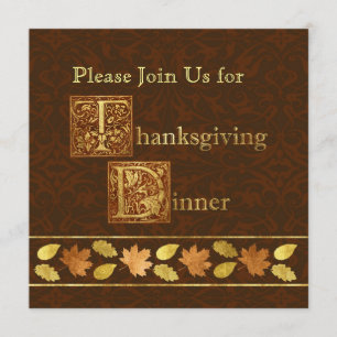 Thanksgiving Dinner Invitation