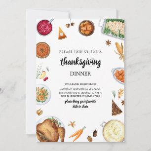 Thanksgiving Dinner Invitation