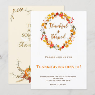Thanksgiving  dinner Invitation