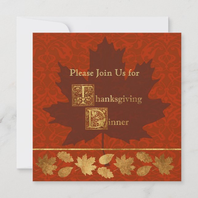 Thanksgiving Dinner Invitation (Front)