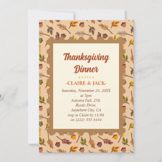 Thanksgiving Dinner Invitation