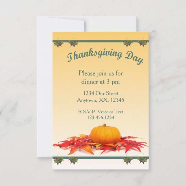 Thanksgiving Dinner Invitation (Front)