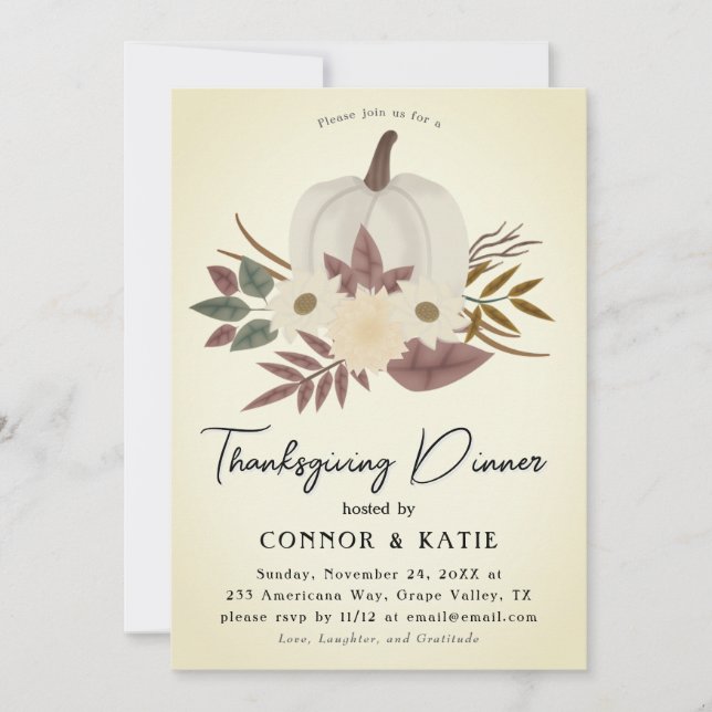 Thanksgiving Dinner Invitation 2024 (Front)