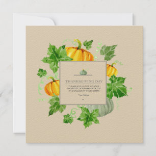 Thanksgiving Dinner Invitation Card