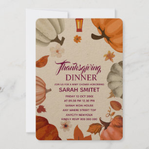 Thanksgiving Dinner Invitation   Let's Gather Invi