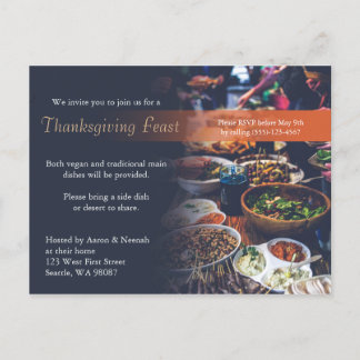 Thanksgiving Dinner Invitation Postcard
