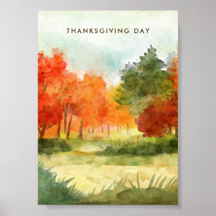 Thanksgiving Dinner Invite Boho Theme Poster