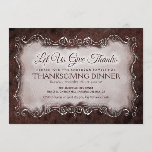Thanksgiving Dinner Invite - Let Us Give Thanks