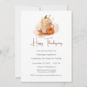 Thanksgiving Dinner Invite, Thanksgiving  Holiday Card