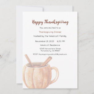 Thanksgiving Dinner Invite, Thanksgiving Invitation