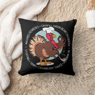 THANKSGIVING DINNER IS SERVED funny thanksgiving Cushion