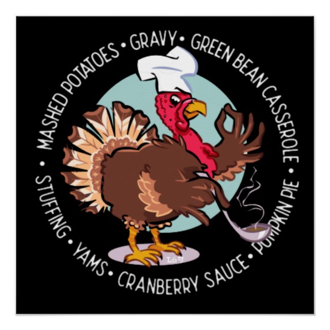 THANKSGIVING DINNER IS SERVED funny thanksgiving Poster (Front)