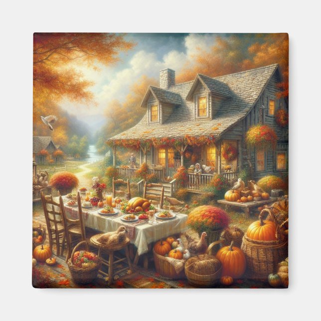 Thanksgiving Dinner Magnet (Front)