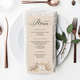 Thanksgiving Dinner Menu