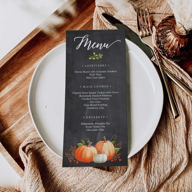Thanksgiving Dinner Menu (Creator Uploaded)