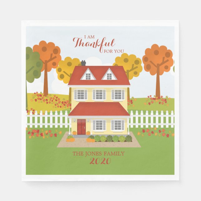 Thanksgiving Dinner Open House Napkin (Front)