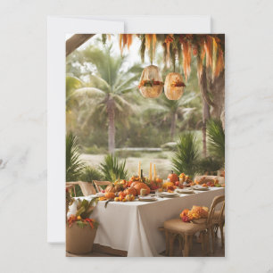 Thanksgiving Dinner - Outdoor in the Tropics Holiday Card