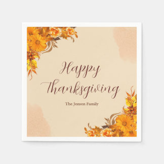 Thanksgiving Dinner Paper Napkins
