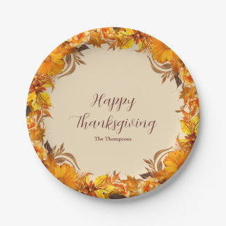 Thanksgiving Dinner Paper Plates