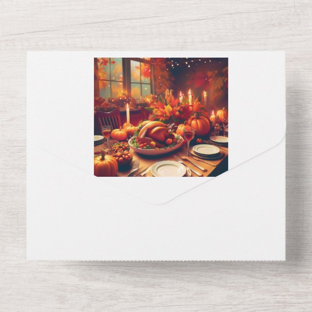 Thanksgiving Dinner Party All In One Invitation (Back)