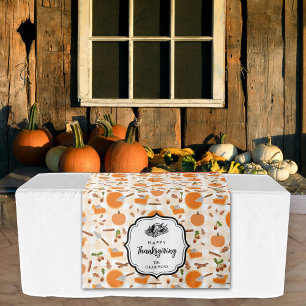 Thanksgiving Dinner Party Buffet Table Runner Tapestry