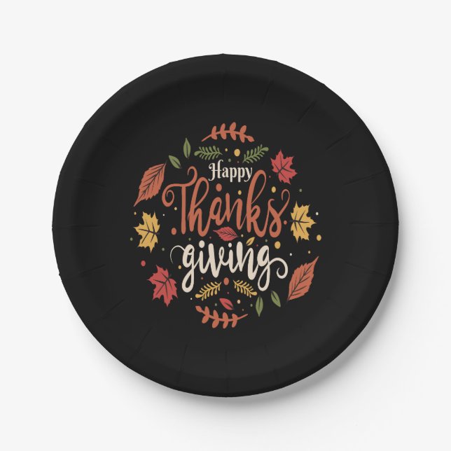 Thanksgiving Dinner Party Family Holidays gifts  Paper Plate (Front)