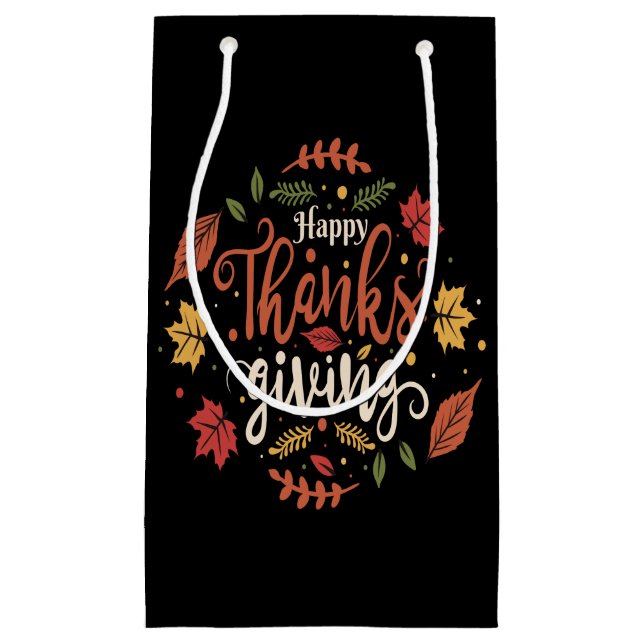 Thanksgiving Dinner Party Family Holidays gifts Small Gift Bag (Front)