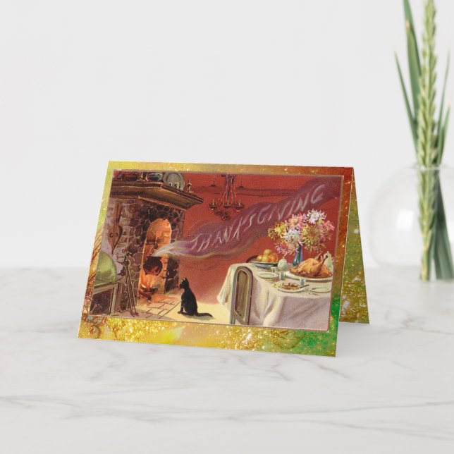 Thanksgiving Dinner Party Holiday Card (Front)