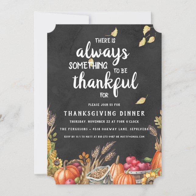 Thanksgiving Dinner Party Invitation (Front)