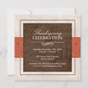 Thanksgiving Dinner Party Invitation