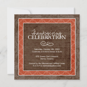 Thanksgiving Dinner Party Invitation