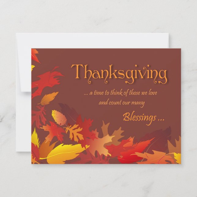 Thanksgiving Dinner Party Invitation (Front)