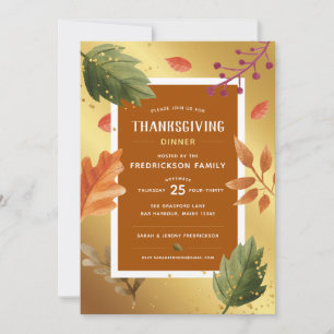 Thanksgiving Dinner Party Invitation