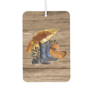 Thanksgiving Dinner Party Orange Rustic Vintage Car Air Freshener