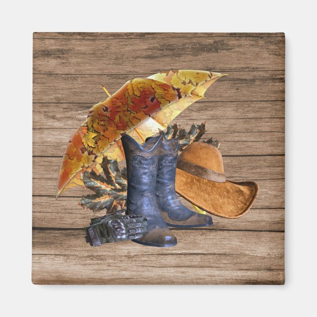 Thanksgiving Dinner Party Orange Rustic Vintage Magnet (Front)