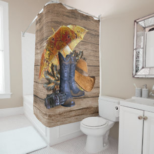 Thanksgiving Dinner Party Orange Rustic Vintage Shower Curtain