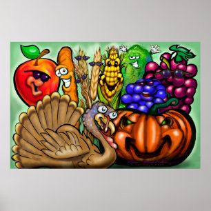 Thanksgiving Dinner Party Poster