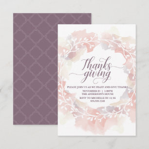 Thanksgiving Dinner Petite Invitation - Customise