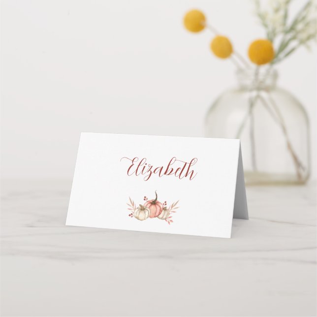 Thanksgiving Dinner Place Card Pumpkin Spice  (Front)