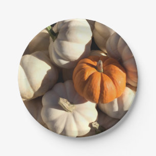 Thanksgiving Dinner Pumpkin Harvest Paper Plate