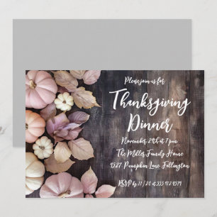 Thanksgiving Dinner Pumpkin Invitation