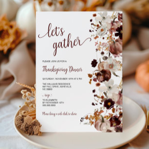 Thanksgiving Dinner Pumpkin Invitation