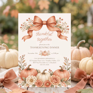 Thanksgiving Dinner Pumpkin Invitation