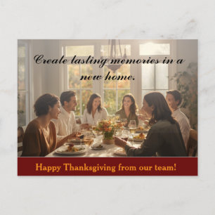 Thanksgiving Dinner Real Estate Marketing Postcard