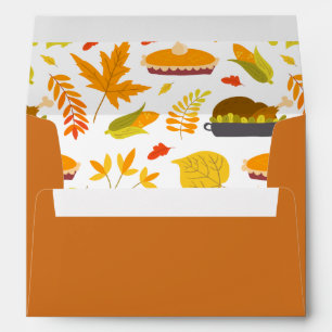 Thanksgiving Dinner Return Address Envelopes