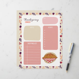 Thanksgiving Dinner Shopping List