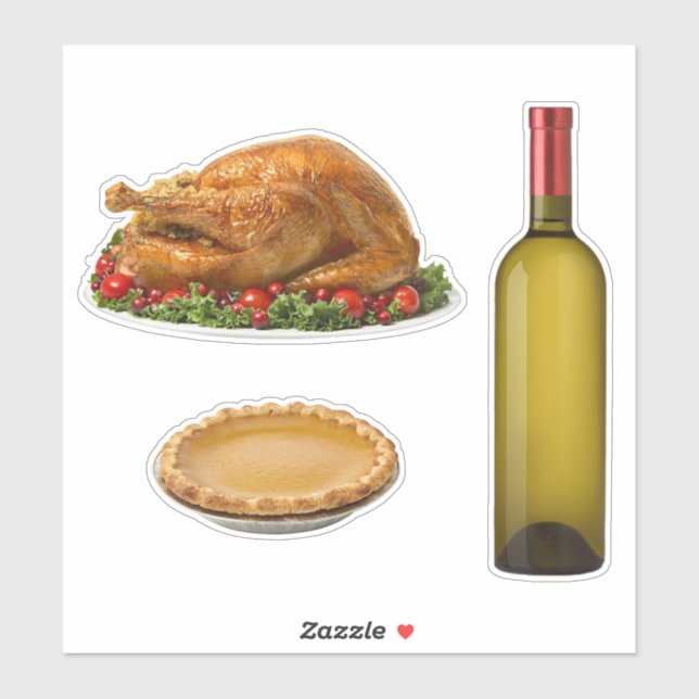 Thanksgiving Dinner Sticker (Sheet)